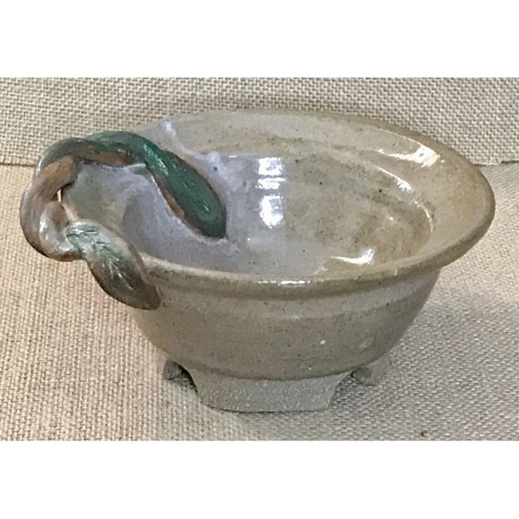 Twisted Vine Pottery Bowl Trinket Dish Botanical Boho Goblincore Eclectic - Picture 1 of 7